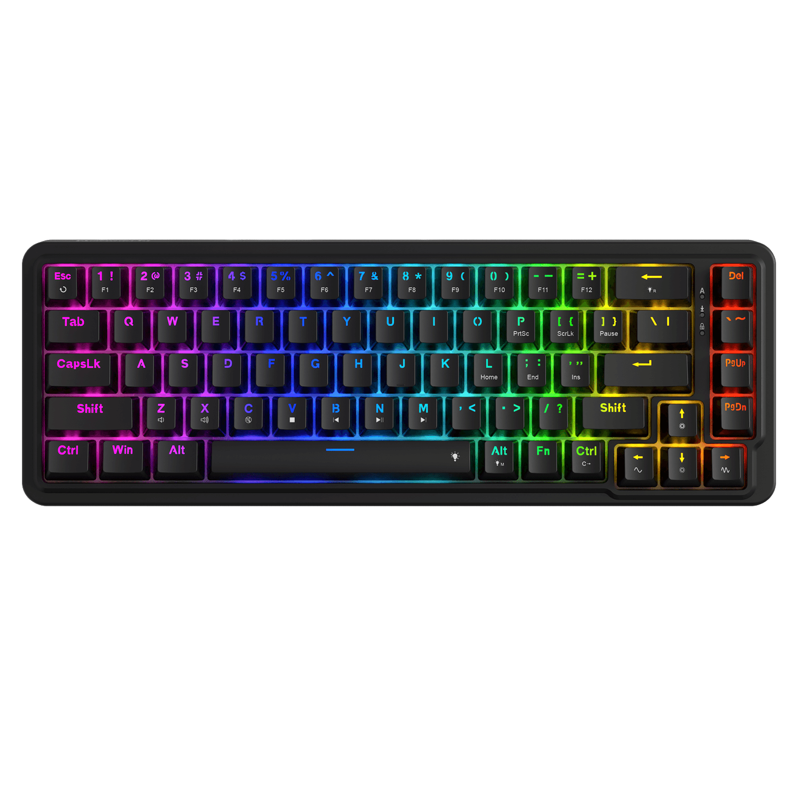 Redragon K709 65% Wired Gasket RGB Gaming Keyboard, 68 Keys Hot-Swap Compact Mechanical Keyboard w/Free-Mod Socket, 3-Layer Noise Dampening & Dedicated Arrow Keys, Quiet Custom Linear Switch, Black| show