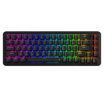 Redragon K709 65% Wired Gasket RGB Gaming Keyboard, 68 Keys Hot-Swap Compact Mechanical Keyboard w/Free-Mod Socket, 3-Layer Noise Dampening & Dedicated Arrow Keys, Quiet Custom Linear Switch, Black| show