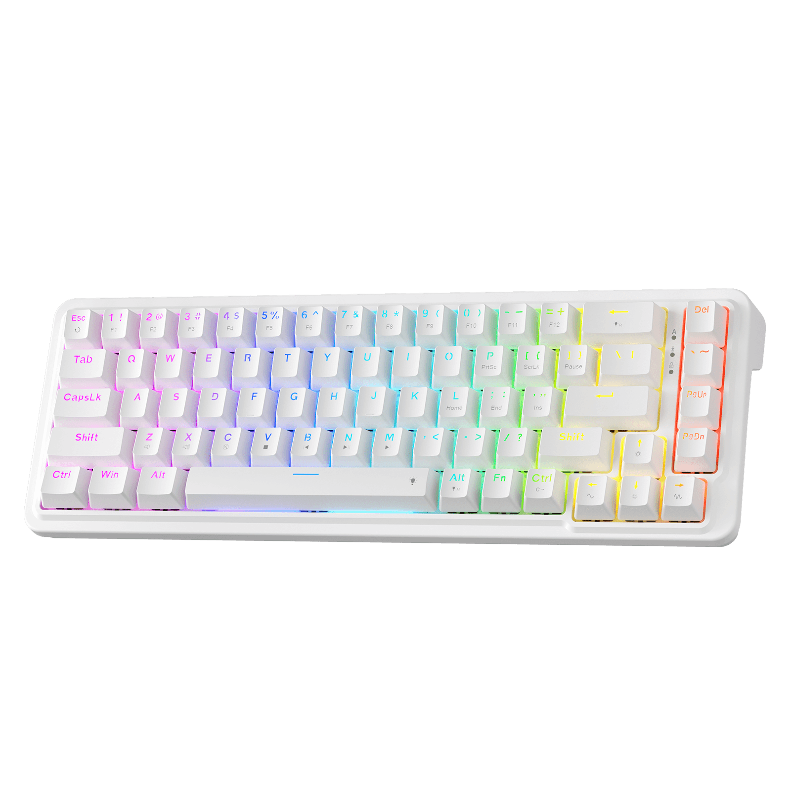 Redragon K709 65% Wired Gasket RGB Gaming Keyboard, 68 Keys Hot-Swap Compact Mechanical Keyboard w/Free-Mod Socket, 3-Layer Noise Dampening & Dedicated Arrow Keys, Quiet Custom Linear Switch,white| show