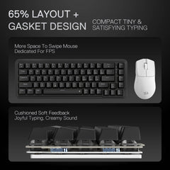 Redragon K709 65% Wired Gasket RGB Gaming Keyboard, 68 Keys Hot-Swap Compact Mechanical Keyboard w/Free-Mod Socket, 3-Layer Noise Dampening & Dedicated Arrow Keys, Quiet Custom Linear Switch