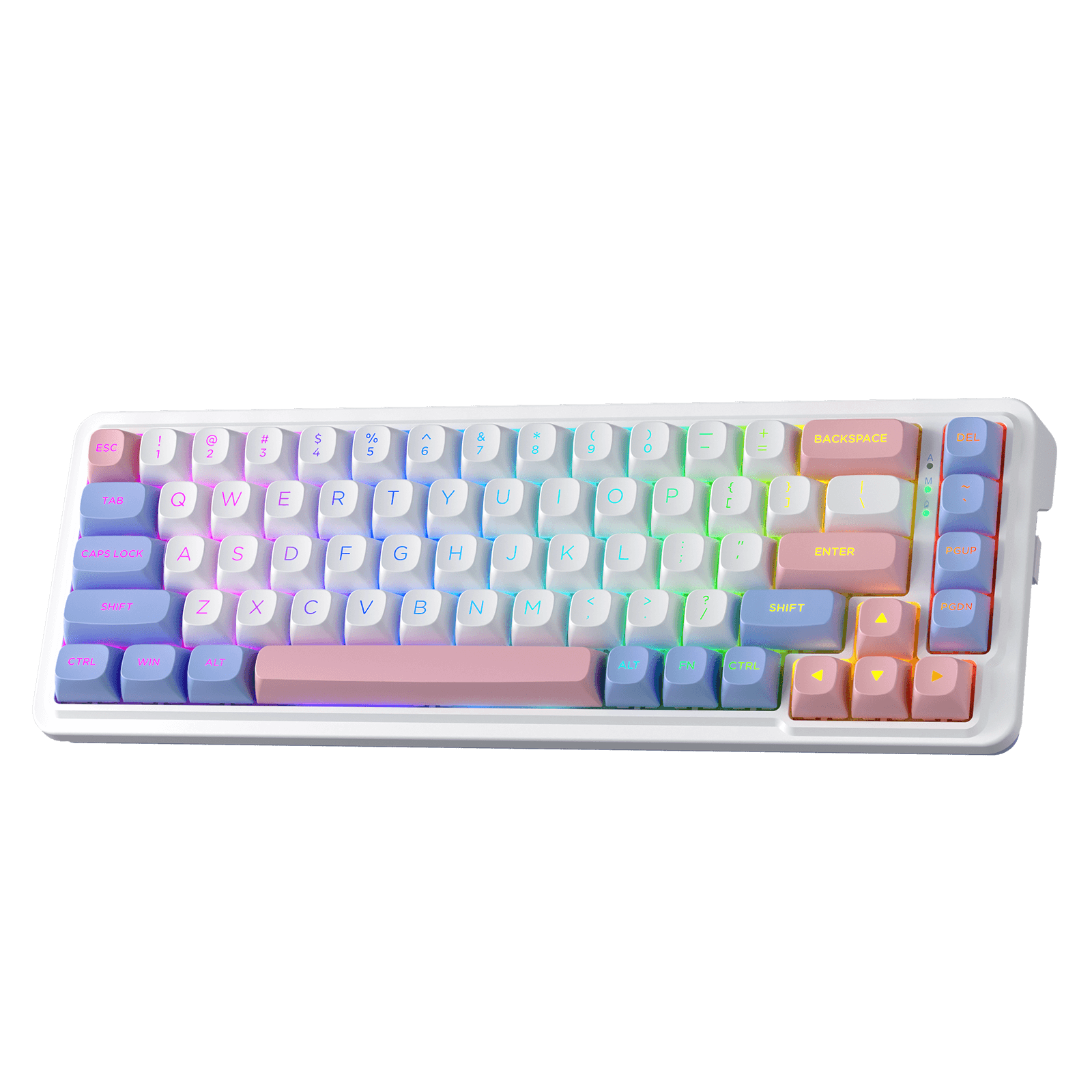 Redragon K709 PRO 65% Wireless Gasket RGB Gaming Keyboard, 68 Keys Hot-Swap Compact Mechanical Keyboard w/Free-Mod Socket, 5-Layer Noise Dampening & Round PBT Keycaps, Quiet Custom Linear Switch