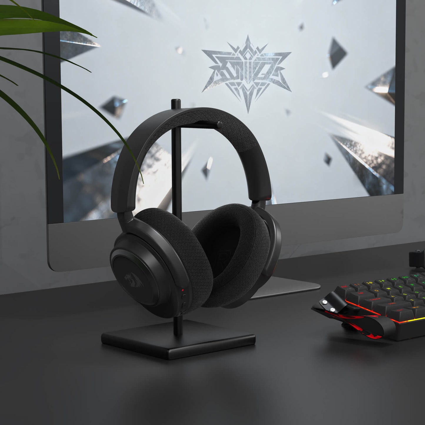 Redragon H891 Wireless Gaming Headset, Tri-Mode (2.4G/BT/Wired), 65H Battery, 50mm Drivers & 7.1 Surround Sound, Noise-Cancelling Retractable Mic, Compatible with PC, PS5, NS, Mac, Mobile