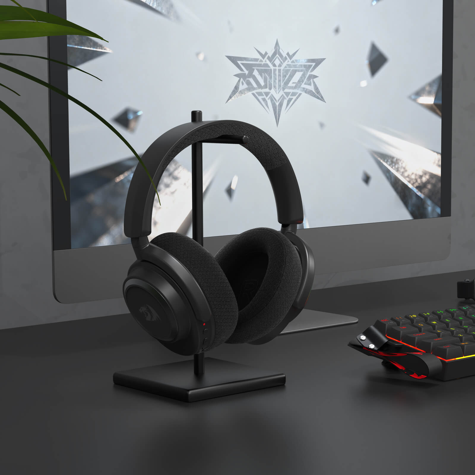 Redragon H891 Wireless Gaming Headset, Tri-Mode (2.4G/BT/Wired), 65H Battery, 50mm Drivers & 7.1 Surround Sound, Noise-Cancelling Retractable Mic, Compatible with PC, PS5, NS, Mac, Mobile