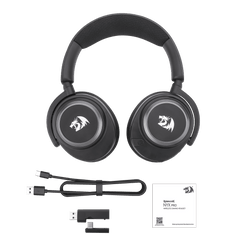 Redragon H891 Wireless Gaming Headset, Tri-Mode (2.4G/BT/Wired), 65H Battery, 50mm Drivers & 7.1 Surround Sound, Noise-Cancelling Retractable Mic, Compatible with PC, PS5, NS, Mac, Mobile