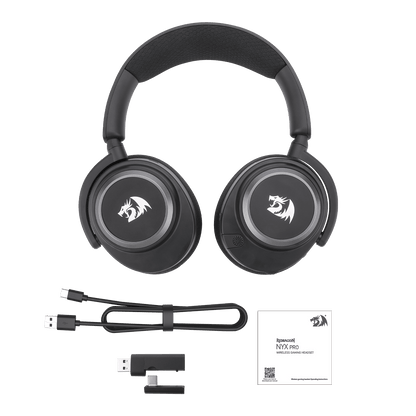 Redragon H891 Wireless Gaming Headset, Tri-Mode (2.4G/BT/Wired), 65H Battery, 50mm Drivers & 7.1 Surround Sound, Noise-Cancelling Retractable Mic, Compatible with PC, PS5, NS, Mac, Mobile