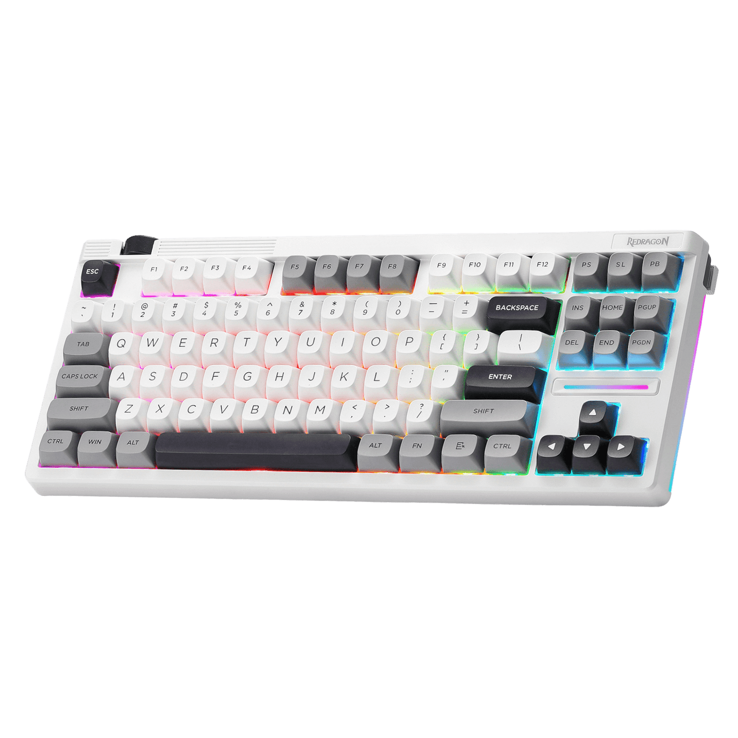 Redragon K729 PRO 80% Wireless Gasket RGB Gaming Keyboard, 3-Mode TKL Mechanical Keyboard w/Knob Control, Mix-Color PBT Keycaps, Hot-Swap South-Facing Socket & 5-Layer Dampener, Custom Silent Switch 
| show