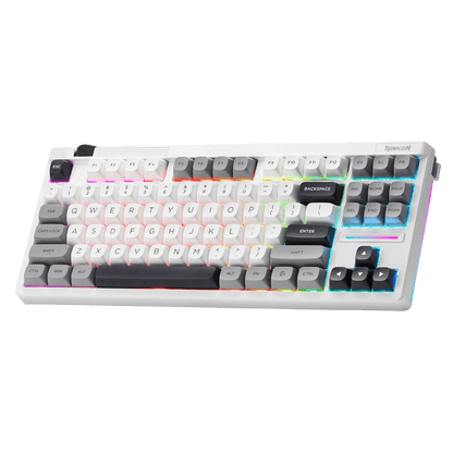 Redragon K729 PRO 80% Wireless Gasket RGB Gaming Keyboard, 3-Mode TKL Mechanical Keyboard w/Knob Control, Mix-Color PBT Keycaps, Hot-Swap South-Facing Socket & 5-Layer Dampener, Custom Silent Switch 
| show