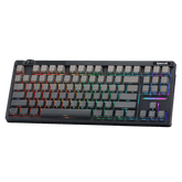 Redragon K729 PRO 80% Wireless Gasket RGB Gaming Keyboard, 3-Mode TKL Mechanical Keyboard w/Knob Control, Mix-Color PBT Keycaps, Hot-Swap South-Facing Socket & 5-Layer Dampener, Custom Silent Switch | show