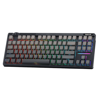 Redragon K729 PRO 80% Wireless Gasket RGB Gaming Keyboard, 3-Mode TKL Mechanical Keyboard w/Knob Control, Mix-Color PBT Keycaps, Hot-Swap South-Facing Socket & 5-Layer Dampener, Custom Silent Switch | show