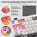 Keyboard with custom upgraded peach switches, showing switch details and keyboard layout.