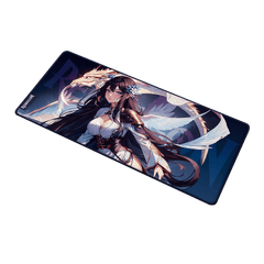 Redragon P046 Anime Blue Gaming Mouse Pad - Smooth Lycra Surface, Anti-Slip Rubber Base, Spill-Resistant, Durable 3mm Thick Design, Available in Small (13x10 in) & Large (35x16 in), Perfect for Gaming & Work