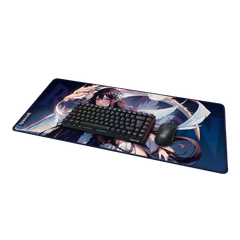 Redragon P046 Anime Blue Gaming Mouse Pad - Smooth Lycra Surface, Anti-Slip Rubber Base, Spill-Resistant, Durable 3mm Thick Design, Available in Small (13x10 in) & Large (35x16 in), Perfect for Gaming & Work