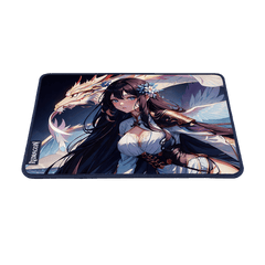 Redragon P046 Anime Blue Gaming Mouse Pad - Smooth Lycra Surface, Anti-Slip Rubber Base, Spill-Resistant, Durable 3mm Thick Design, Available in Small (13x10 in) & Large (35x16 in), Perfect for Gaming & Work