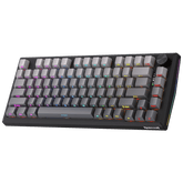 Redragon K687 Wireless CNC Gasket Gaming Keyboard, 81 Keys Mechanical Keyboard w/Premium CNC Aluminum Board, Easy-Control Knob, 5-Layer Noise Dampening, Custom Linear Switch, PBT Gradient Keycaps | show