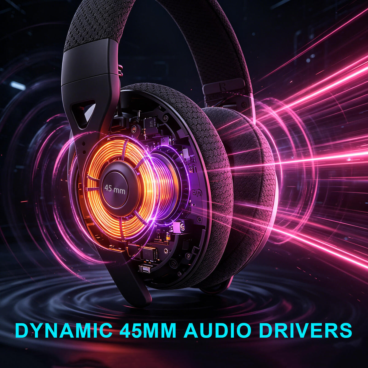 Redragon H819 Gaming Headset, 2.4GHz/BT/Wired, Black