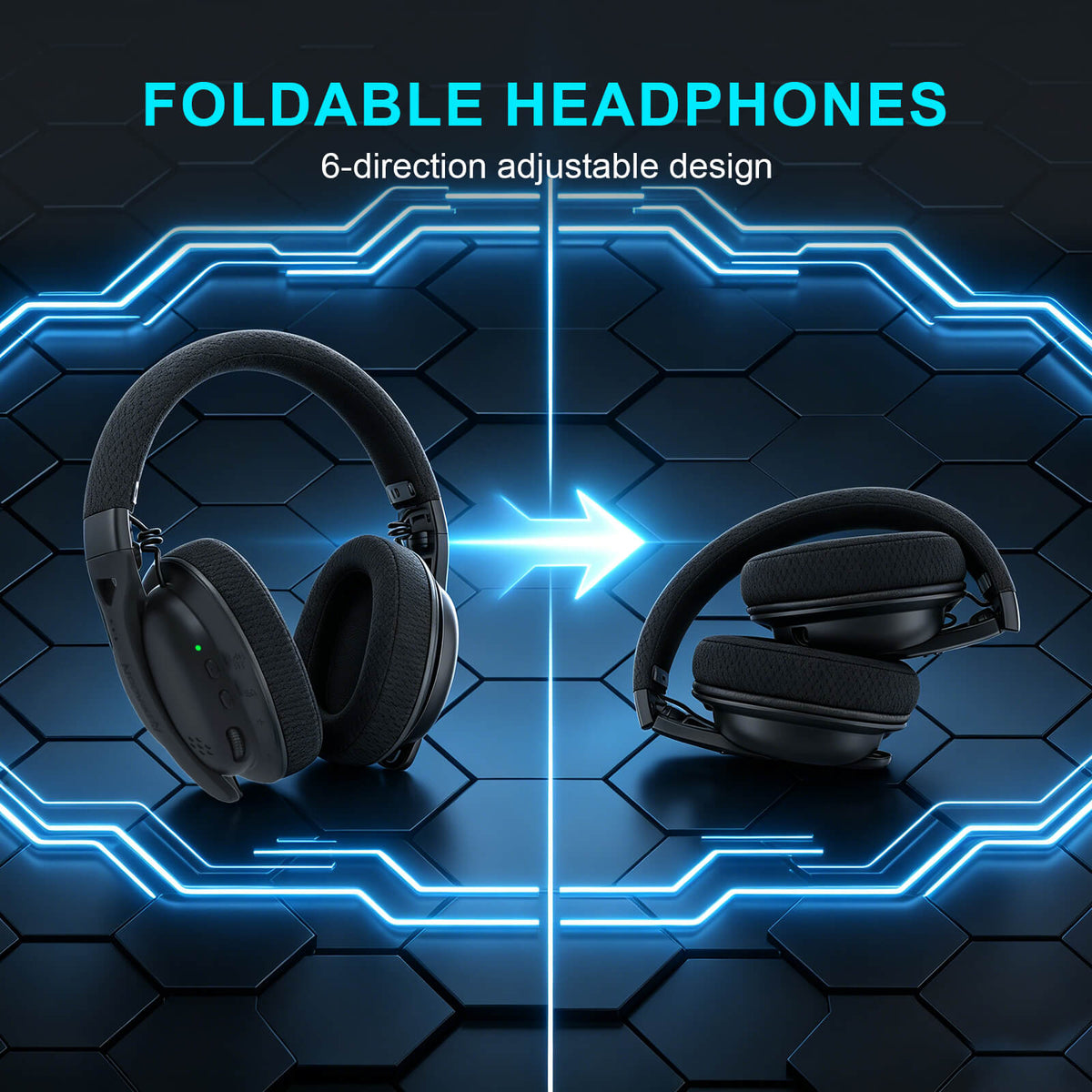Redragon H819 Gaming Headset, 2.4GHz/BT/Wired, Black