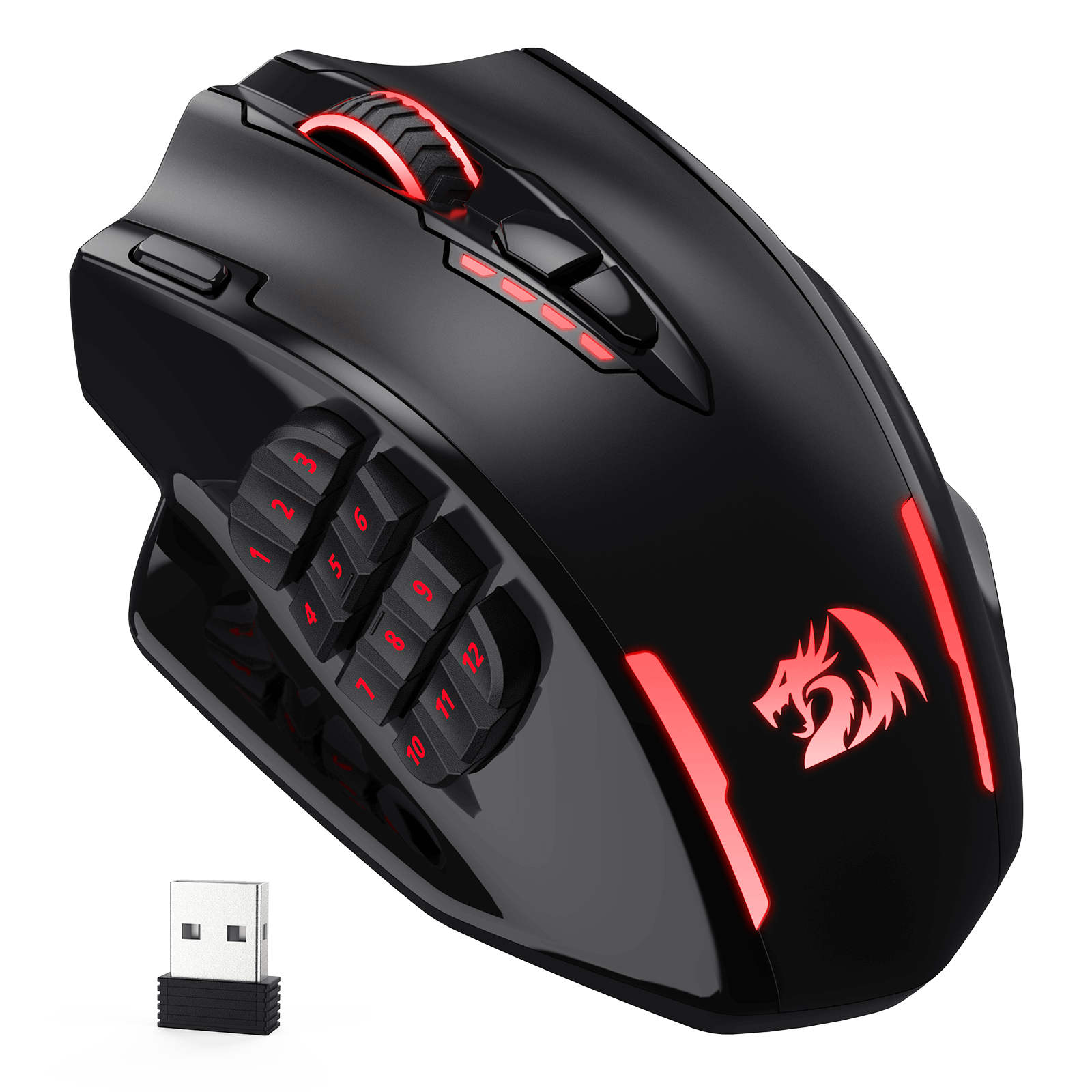 Souris Gaming Sans Fil Redragon M922 PRO – Ultra Légère (49g), 26000 DPI, 3 Modes De Connexion, Boutons Programmables – Pour Joueurs Exigeants - 10