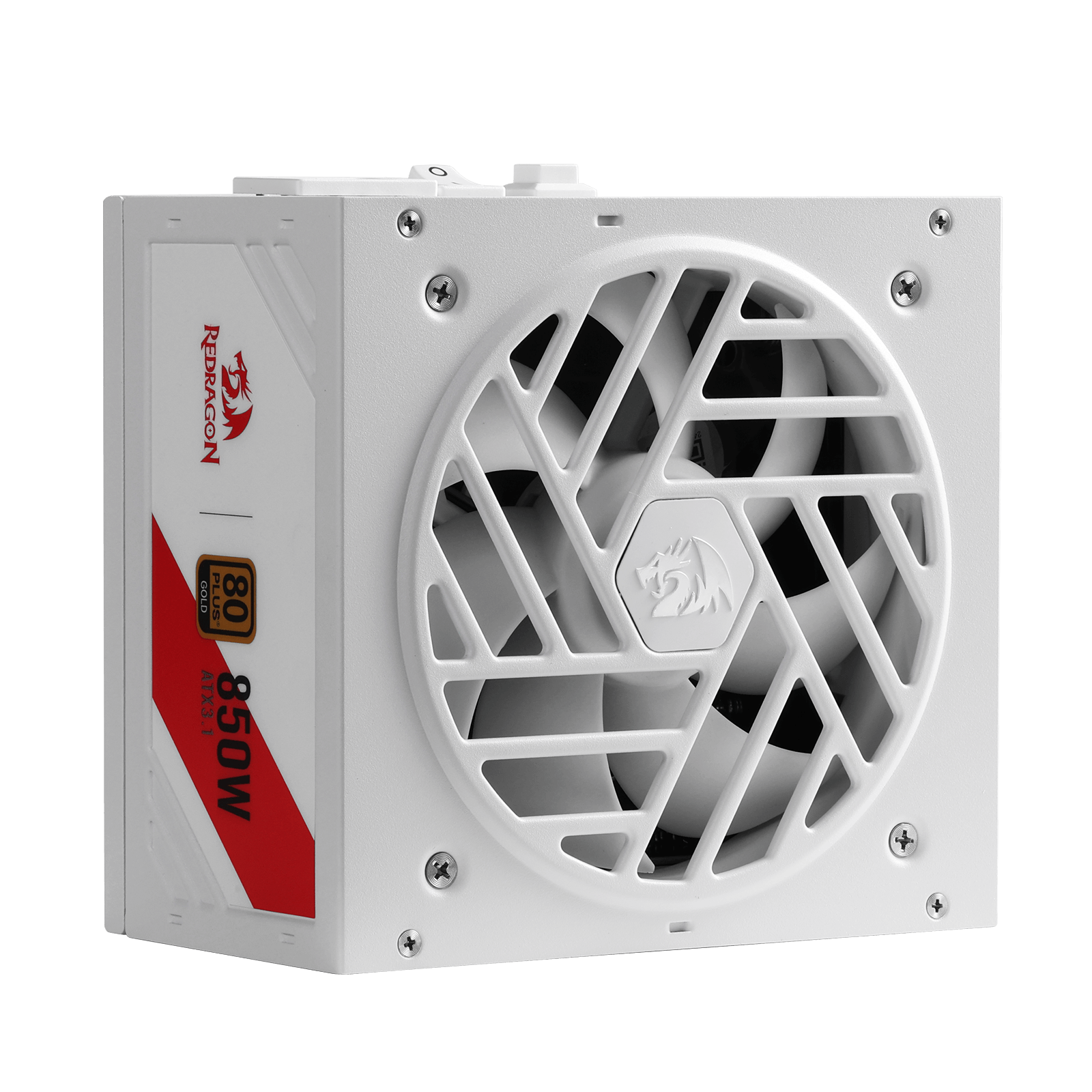 Redragon RGPS-850W PRO 80+ Gold 850 Watt Power Supply w/Upgraded ATX 3.1 & PCIe 5.1 Fully Modular, Compact 160mm Size, Smart ECO Low Noise Fan, 100% Japanese Capacitors, Full Mod Cables