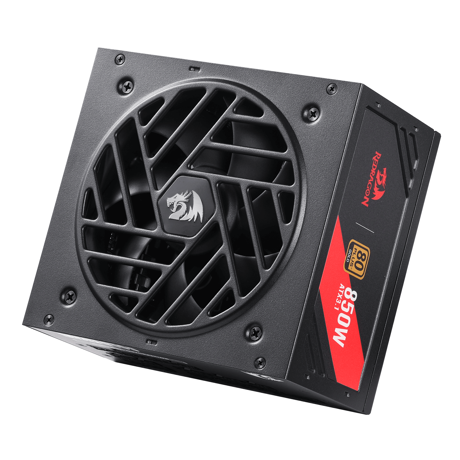 Redragon RGPS-850W PRO 80+ Gold 850 Watt Power Supply w/Upgraded ATX 3.1 & PCIe 5.1 Fully Modular, Compact 160mm Size, Smart ECO Low Noise Fan, 100% Japanese Capacitors, Full Mod Cables, black| show