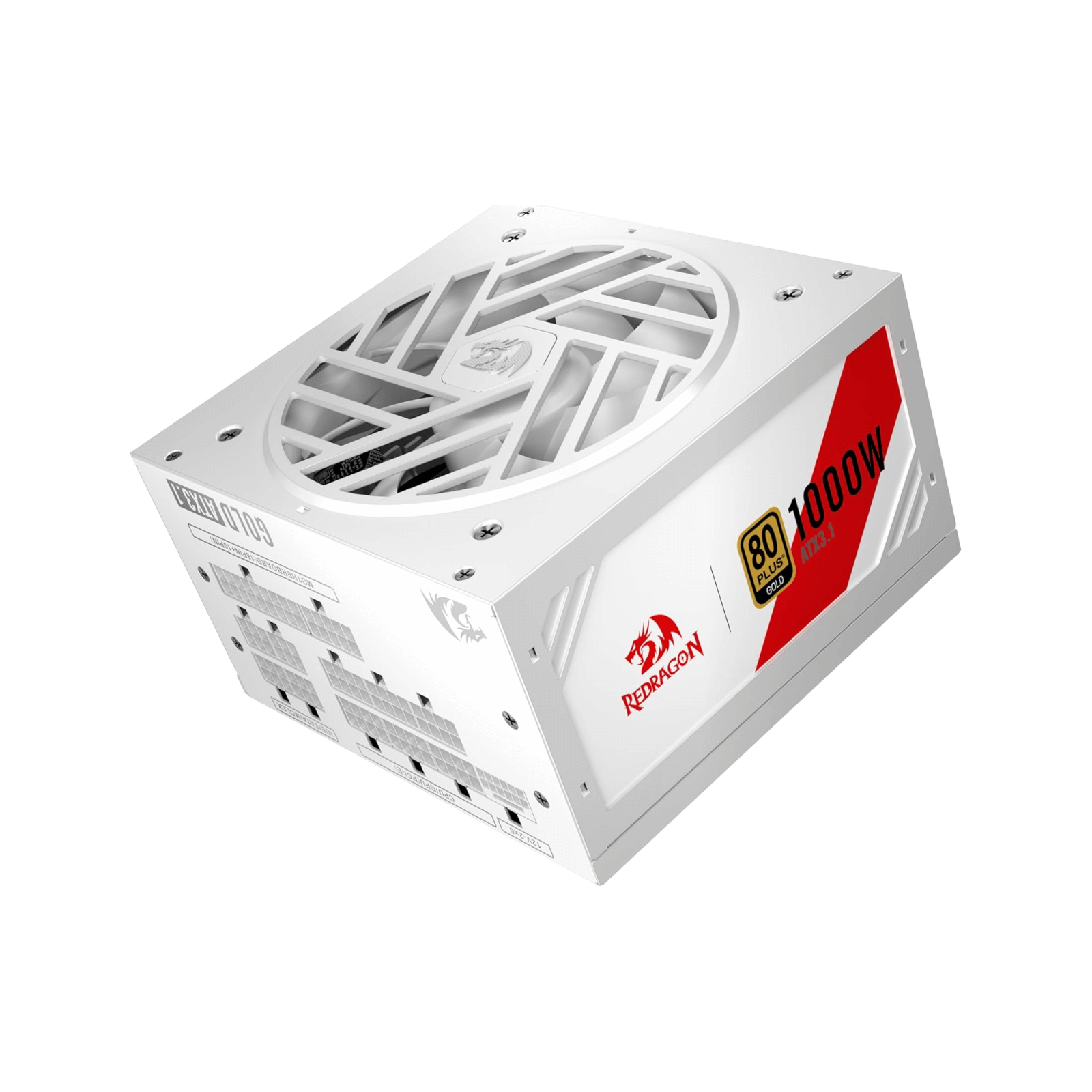 Redragon RGPS PRO 80+ Gold 1000 Watt Power Supply w/Upgraded ATX 3.1 & PCIe 5.1 Fully Modular, Compact 150mm Size, Smart ECO Low Noise Fan, 100% Japanese Capacitors, Full Mod Cables