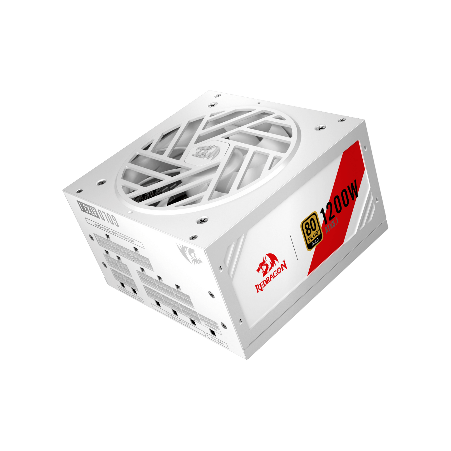 Redragon RGPS PRO 80+ Gold 1200 Watt Power Supply w/Upgraded ATX 3.1 & PCIe 5.1 Fully Modular, Compact 150mm Size, Smart ECO Low Noise Fan, 100% Japanese Capacitors, Full Mod Cables