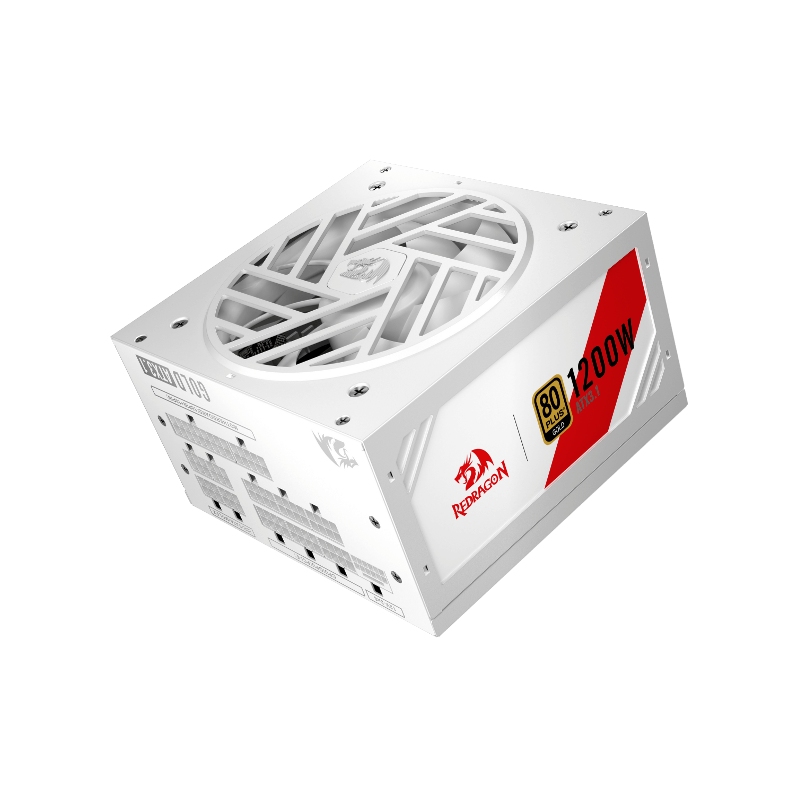 Redragon RGPS PRO 80+ Gold 1200 Watt Power Supply w/Upgraded ATX 3.1 & PCIe 5.1 Fully Modular, Compact 150mm Size, Smart ECO Low Noise Fan, 100% Japanese Capacitors, Full Mod Cables