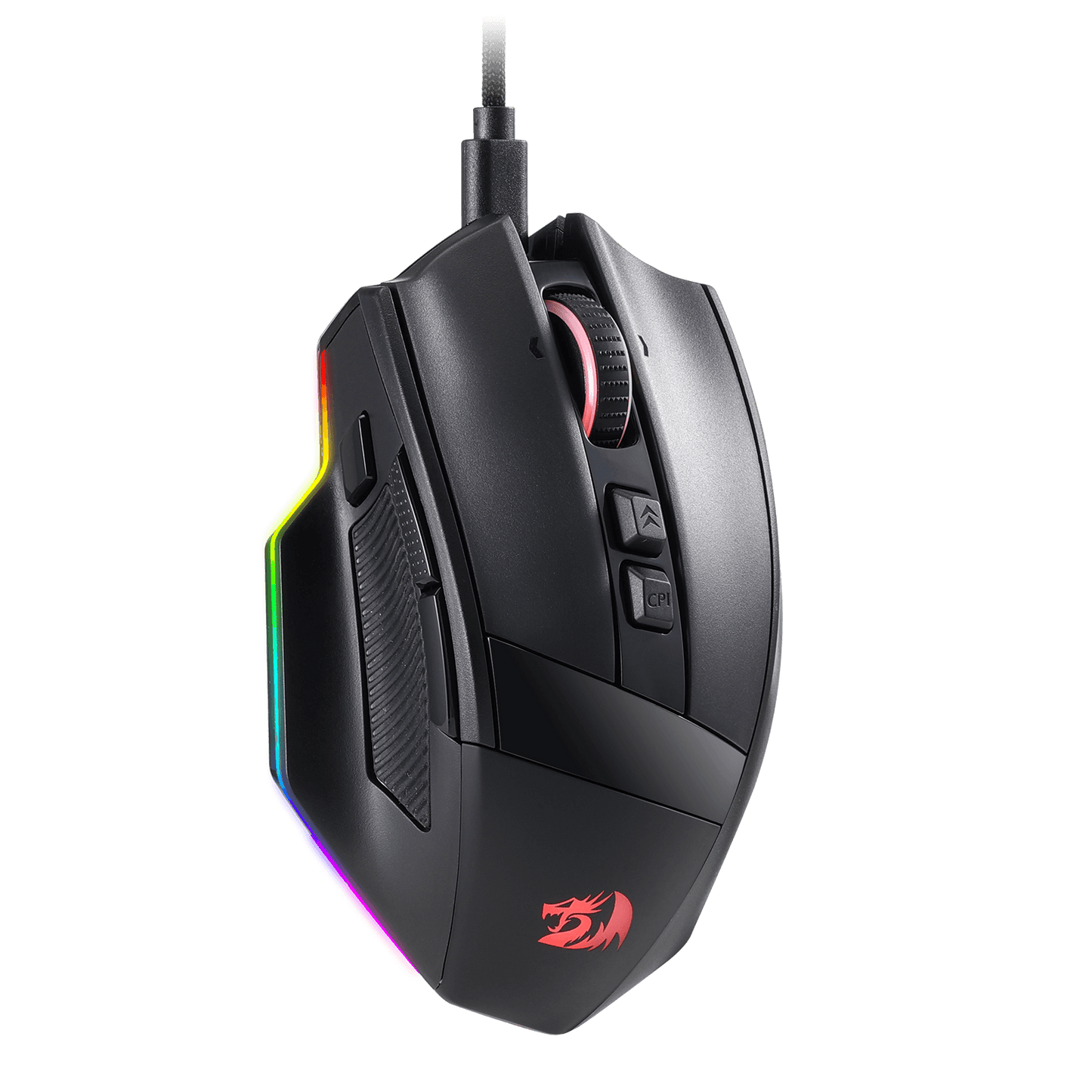 Redragon M813 Wired RGB Gaming Mouse with 4D Dual Mode Scroll Wheel, Optical Ergonomic Gamer Mouse with Max 16,000DPI, High Precision Sensor 3395, 7 Redefinable Macro Buttons, Software Supported|show