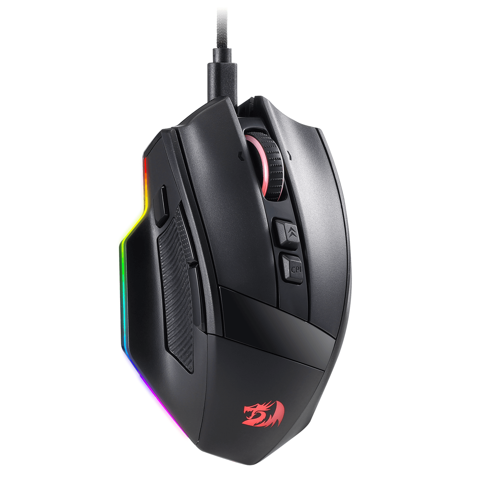 Redragon M813 Wired RGB Gaming Mouse with 4D Dual Mode Scroll Wheel, Optical Ergonomic Gamer Mouse with Max 16,000DPI, High Precision Sensor 3395, 7 Redefinable Macro Buttons, Software Supported|show