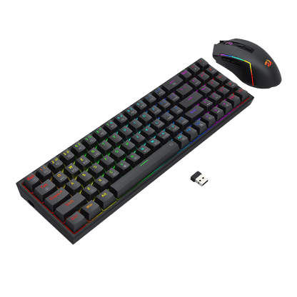 Redragon BS136 Gaming Keyboard & Mouse Combo, 75% K628 Tri-Mode Wireless RGB Mechanical Keyboard and 8000 DPI Gamer Mouse Bundle