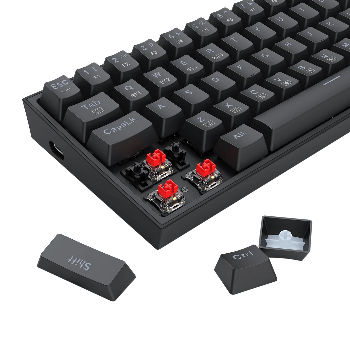 Redragon BS136 Gaming Keyboard & Mouse Combo, 75% K628 Tri-Mode Wireless RGB Mechanical Keyboard and 8000 DPI Gamer Mouse Bundle