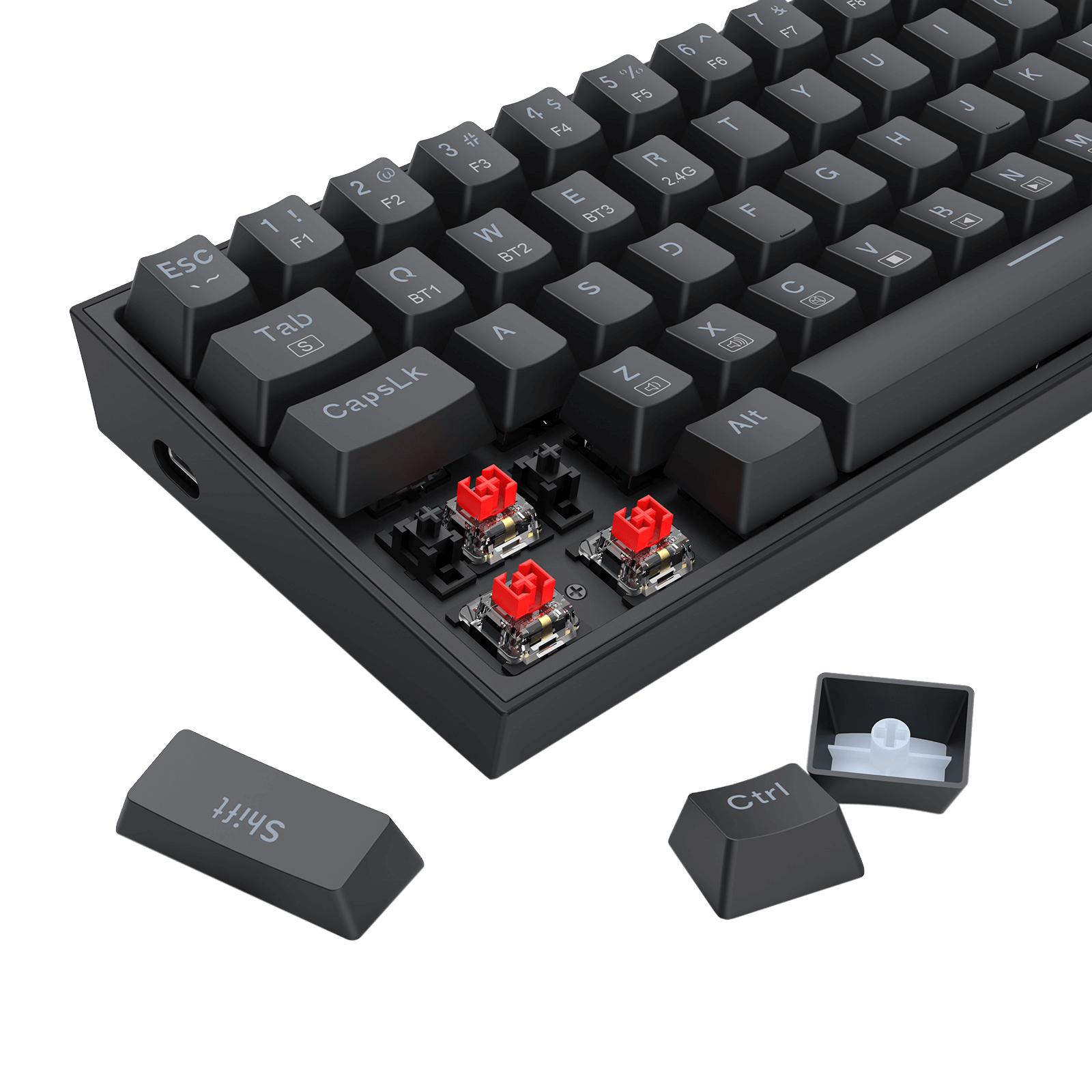 Redragon BS136 Gaming Keyboard & Mouse Combo, 75% K628 Tri-Mode Wireless RGB Mechanical Keyboard and 8000 DPI Gamer Mouse Bundle