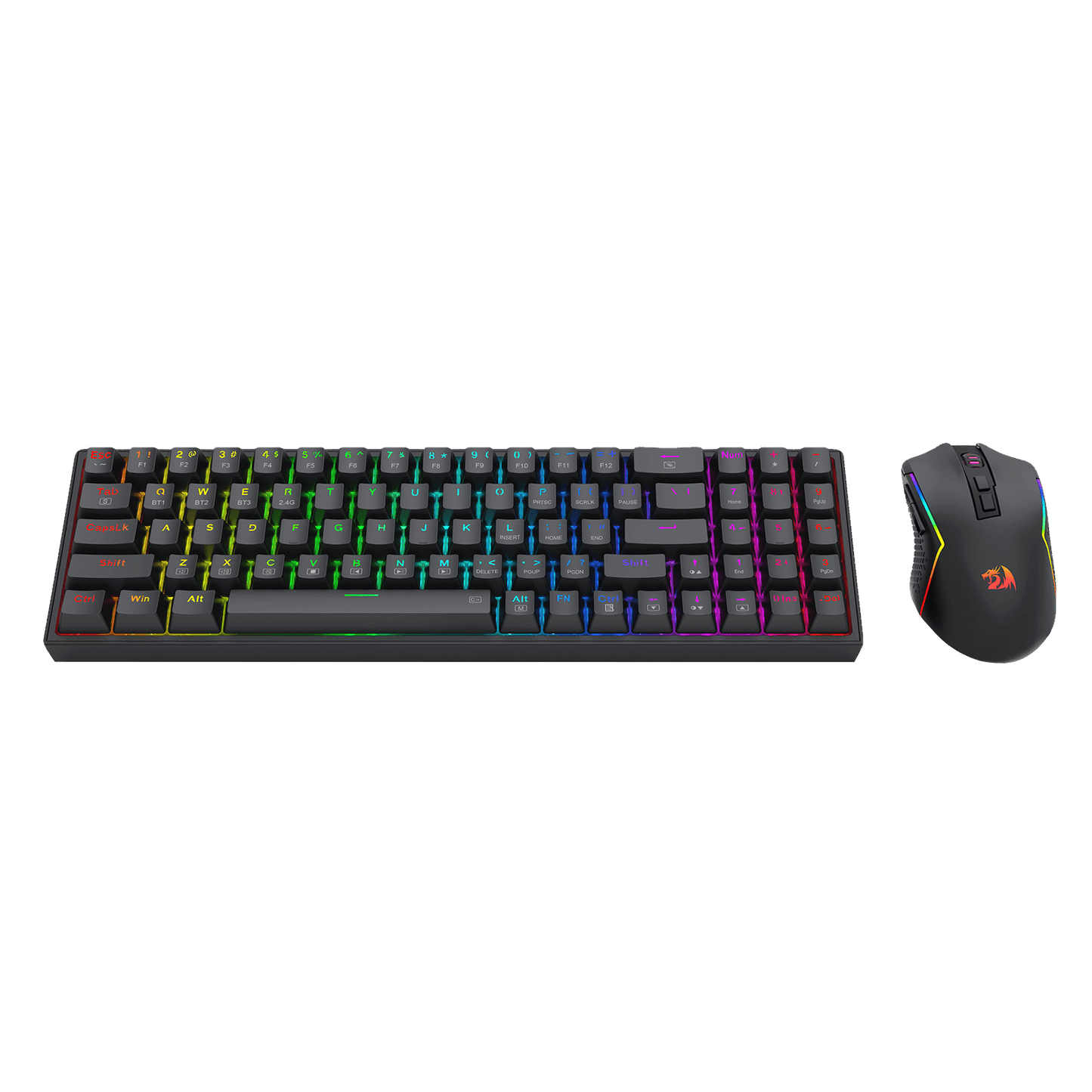 Redragon BS136 Gaming Keyboard & Mouse Combo, 75% K628 Tri-Mode Wireless RGB Mechanical Keyboard and 8000 DPI Gamer Mouse Bundle