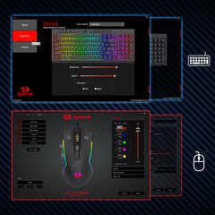 Redragon S141 Gaming Keyboard & Mouse Combo, 98 Keys K515 Wired RGB Membrane Keyboard and 10000 DPI Wired M616 Gaming Mouse Bundle