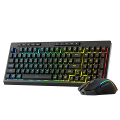 Redragon S142 Wireless Gaming Keyboard & Mouse Combo, 98 Keys K515 PRO Wireless RGB Membrane Keyboard and 4800 DPI Wireless 2.4Ghz Gaming Mouse Bundle, Convenient Shared Dongle