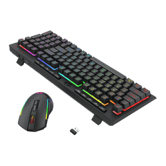 Redragon S142 Wireless Gaming Keyboard & Mouse Combo, 98 Keys K515 PRO Wireless RGB Membrane Keyboard and 4800 DPI Wireless M693 PRO Gaming Mouse Bundle