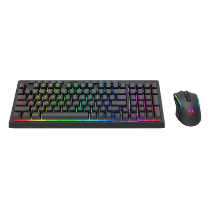 Redragon S142 Wireless Gaming Keyboard & Mouse Combo, 98 Keys K515 PRO Wireless RGB Membrane Keyboard and 4800 DPI Wireless M693 PRO Gaming Mouse Bundle