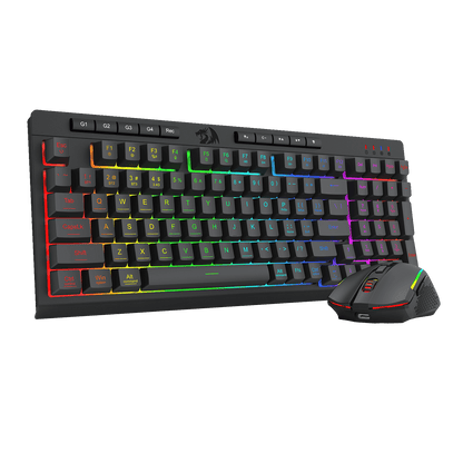 Redragon S142 Wireless Gaming Keyboard & Mouse Combo, 98 Keys K515 PRO Wireless RGB Membrane Keyboard and 4800 DPI Wireless M693 PRO Gaming Mouse Bundle