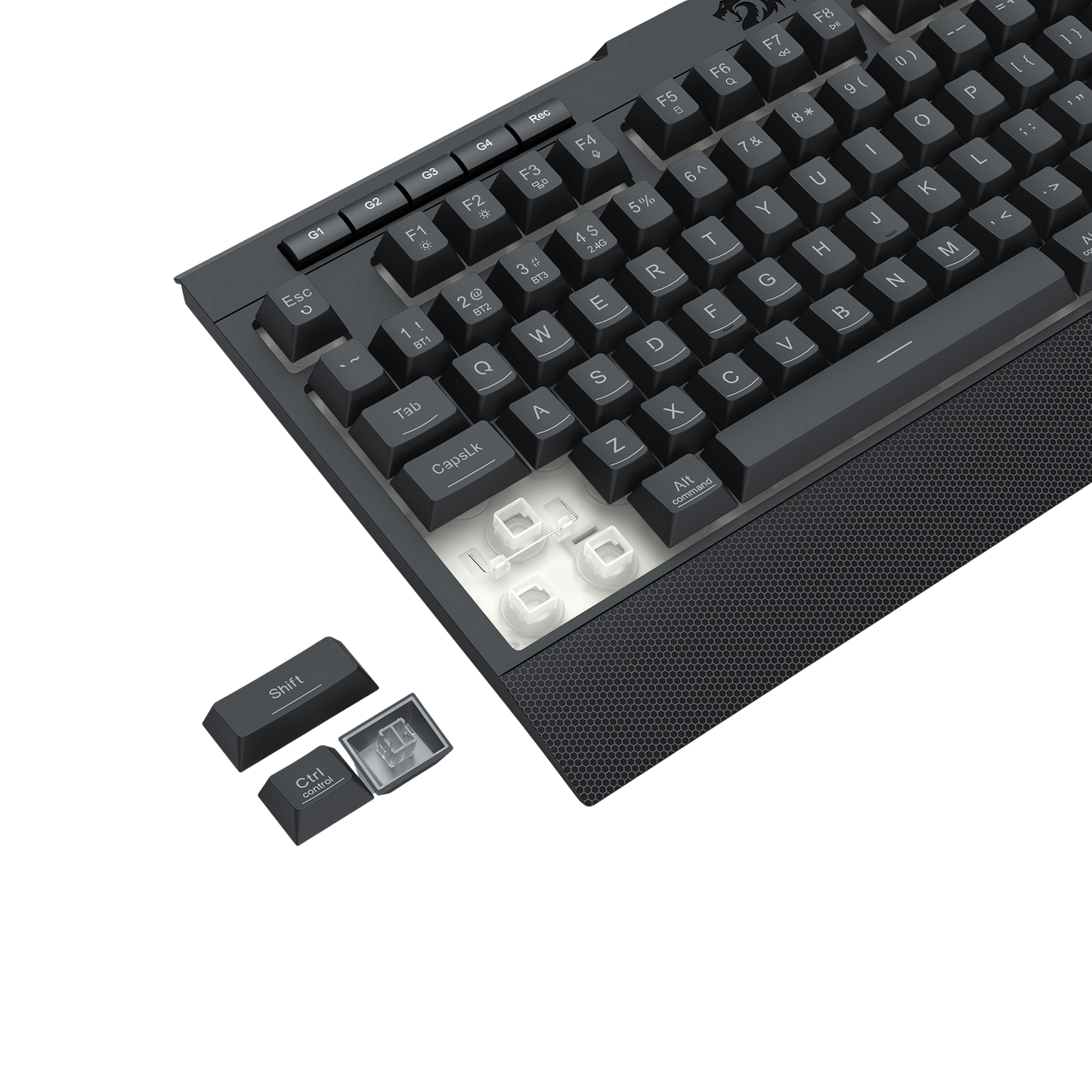 Redragon S151 PRO 3-Mode Wilreess Gaming Keyboard & Mouse Combo, 104 Keys K525 RGB Membrane Keyboard and 10000 DPI M616 Gaming Mouse Bundle