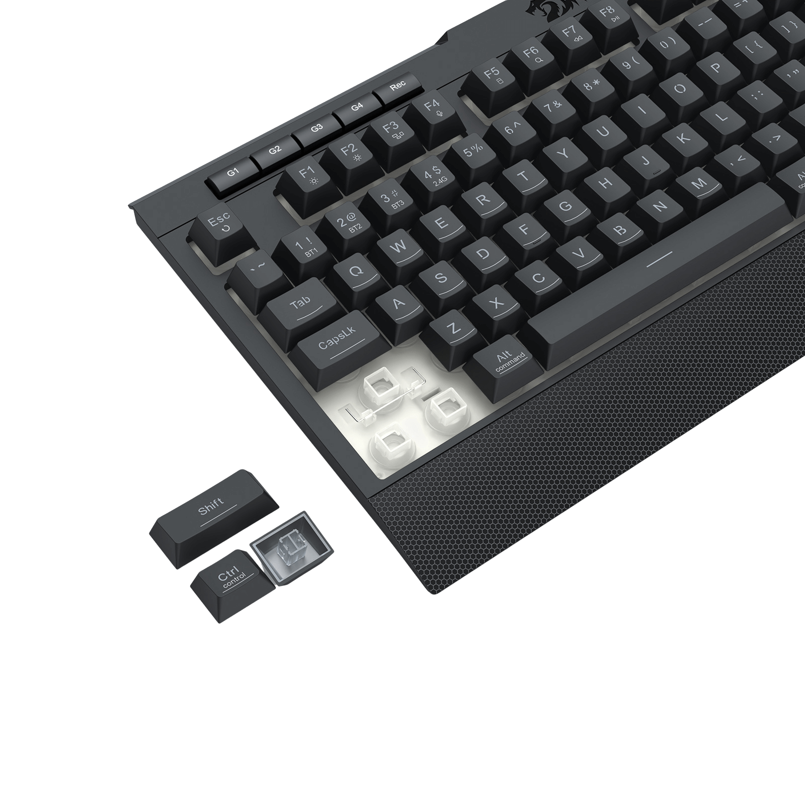 Redragon S151 PRO 3-Mode Wilreess Gaming Keyboard & Mouse Combo, 104 Keys K525 RGB Membrane Keyboard and 10000 DPI M616 Gaming Mouse Bundle