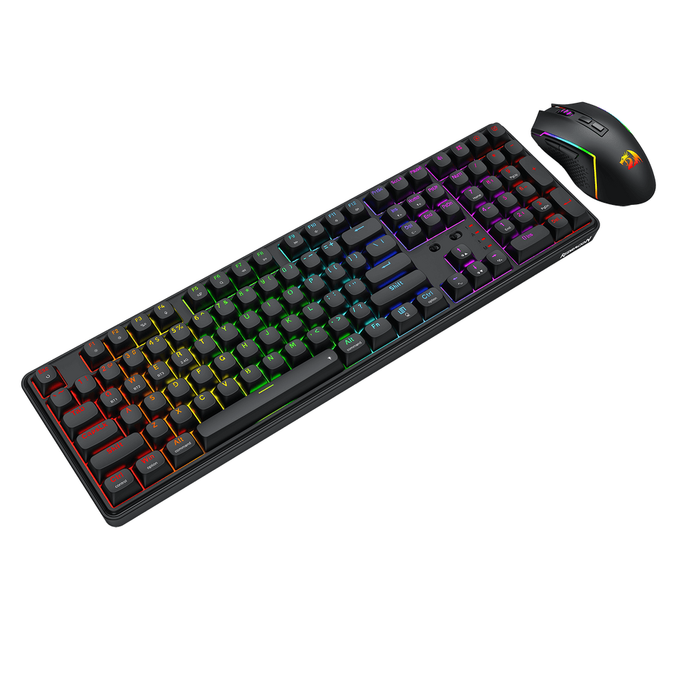 Redragon S163 Wireless Gaming Keyboard & Mouse Combo (3-Mode ...