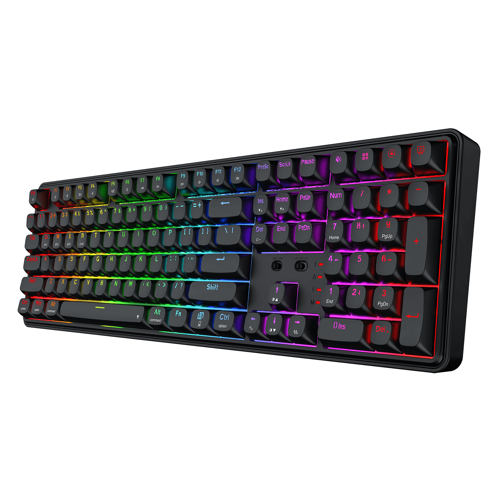 Redragon S163 3-Mode Wilreess Gaming Keyboard & Mouse Combo, 108 Keys K689 PRO RGB Gasket Keyboard and 8000 DPI M693 Gaming Mouse Bundle