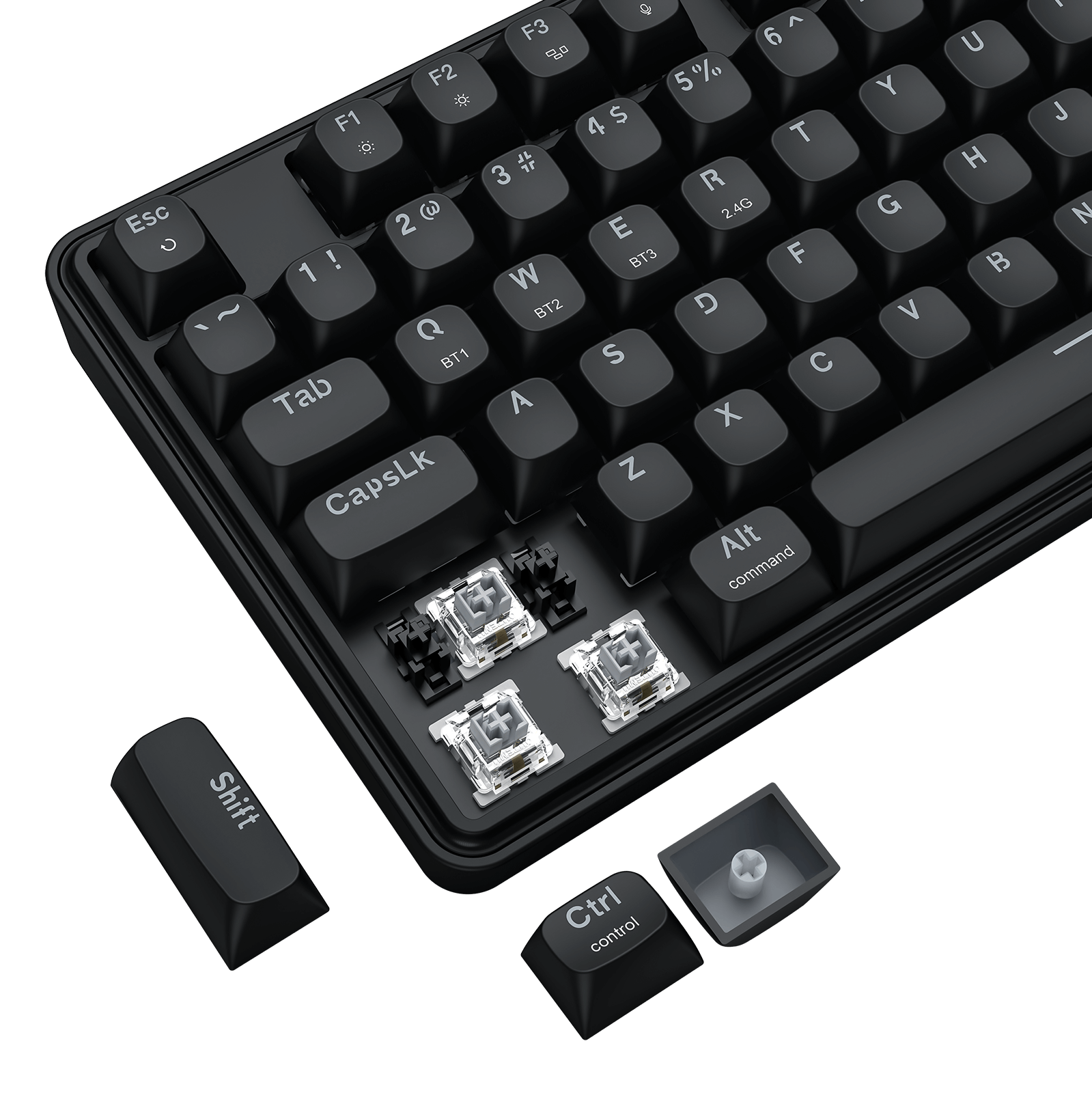 Redragon S163 3-Mode Wilreess Gaming Keyboard & Mouse Combo, 108 Keys K689 PRO RGB Gasket Keyboard and 8000 DPI M693 Gaming Mouse Bundle