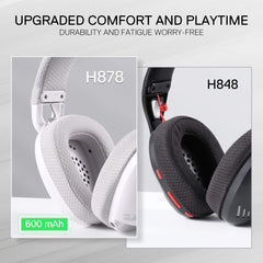 Redragon SKULD PRO H878 Wireless Gaming Headset – 3-Mode Connectivity, 7.1 Surround Sound, Noise-Cancelling Mic, Blue LED, Long Battery Life, Lightweight Design for PC, Console, and Mobile Gaming