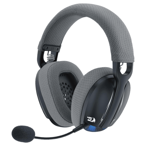 Redragon H878 3-Mode Wireless Blue LED Gaming Headset, Lightweight, 7.1 Surround Sound, 40MM Drivers, Detachable Microphone, Multi Platforms for PC, PS5/4/3, Switch, Mobile