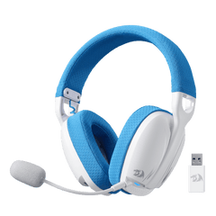 Redragon SKULD PRO H878 Wireless Gaming Headset – 3-Mode Connectivity, 7.1 Surround Sound, Noise-Cancelling Mic, Blue LED, Long Battery Life, Lightweight Design for PC, Console, and Mobile Gaming