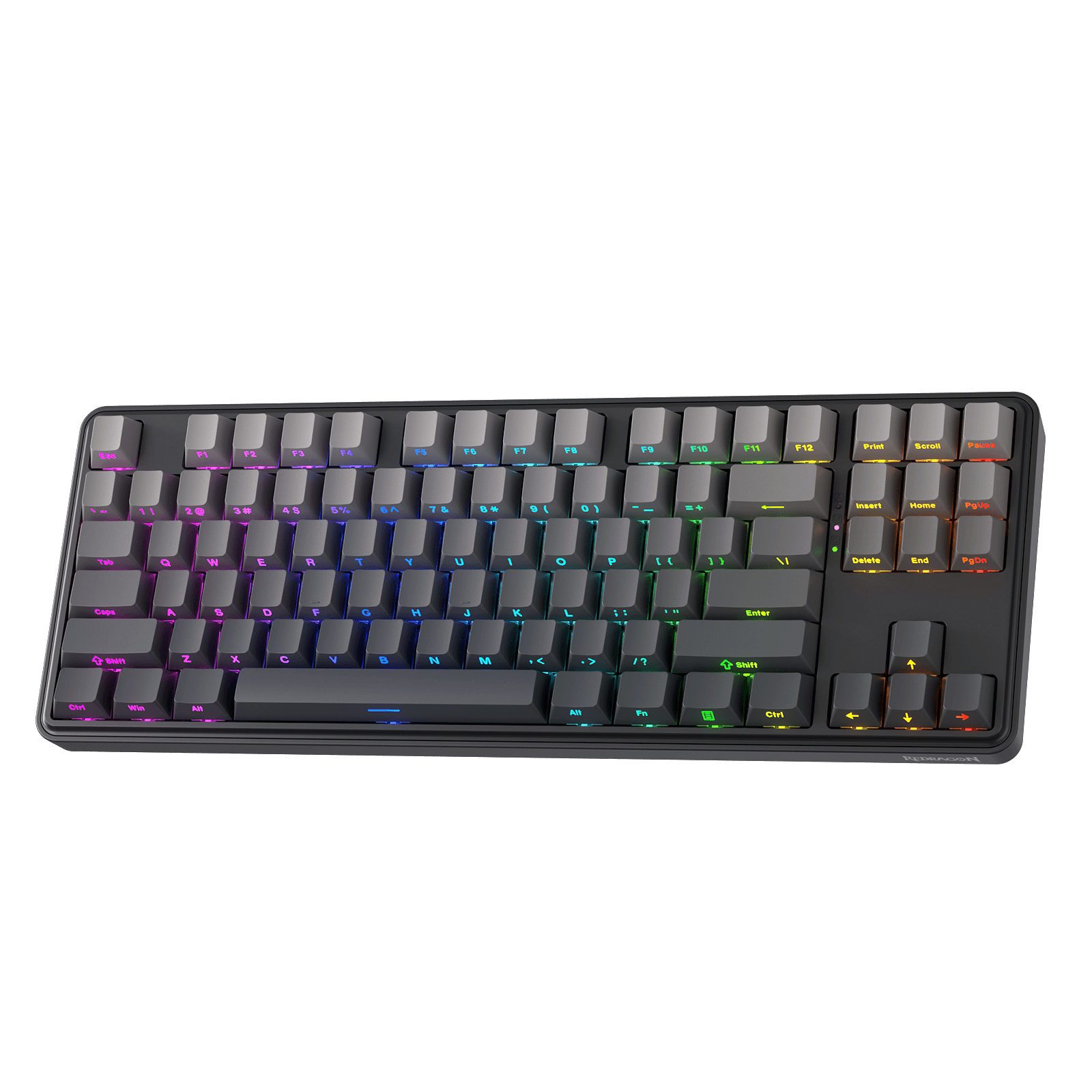 Redragon K707 PRO Gradient 80% Wireless Mechanical Gaming Keyboard – Hot-Swappable TKL with Tri-Mode (USB-C, Bluetooth 5.0, 2.4GHz), Quiet Linear Switches, Noise Dampening, Side-Printed PBT Keycaps, RGB Backlit, Customizable