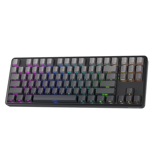 Redragon K707 PRO Gradient 80% Wireless Mechanical Gaming Keyboard – Hot-Swappable TKL with Tri-Mode (USB-C, Bluetooth 5.0, 2.4GHz), Quiet Linear Switches, Noise Dampening, Side-Printed PBT Keycaps, RGB Backlit, Customizable