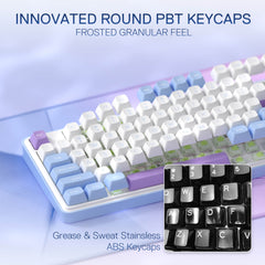 Redragon K707 PRO 80% Wireless Gasket RGB Gaming Keyboard, 3-Modes 87 Keys TKL Mechanical Keyboard w/Hot-Swap Socket, PBT Round Keycaps & 5-Layer Noise Dampening, Custom Linear Switch