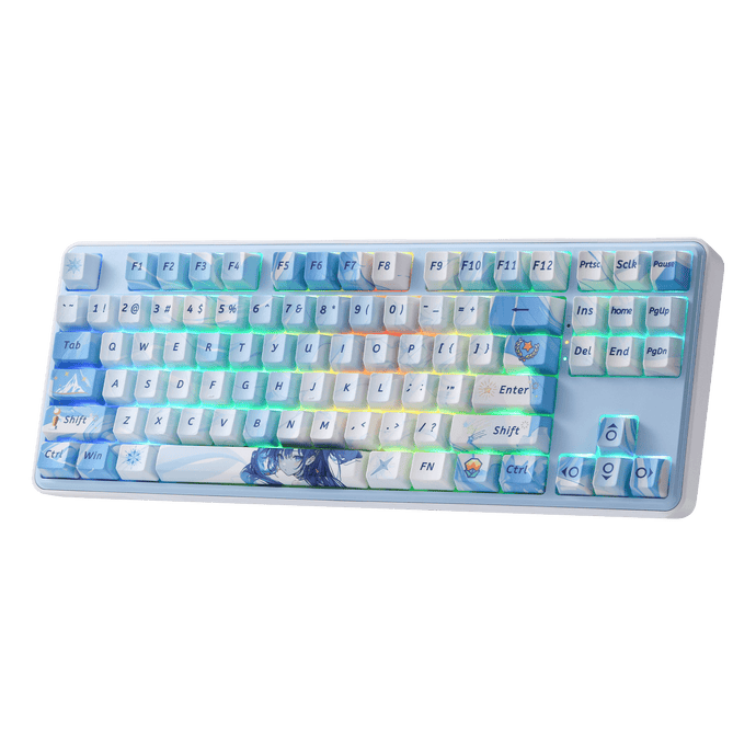 Redragon K707 PRO SE 80% Wireless Gasket RGB Gaming Keyboard, 3-Modes 87 Keys TKL Anime Mechanical Keyboard w/Hot-Swap Socket, Dye-Sub PBT Keycaps & 5-Layer Noise Dampening, Custom Linear Switch