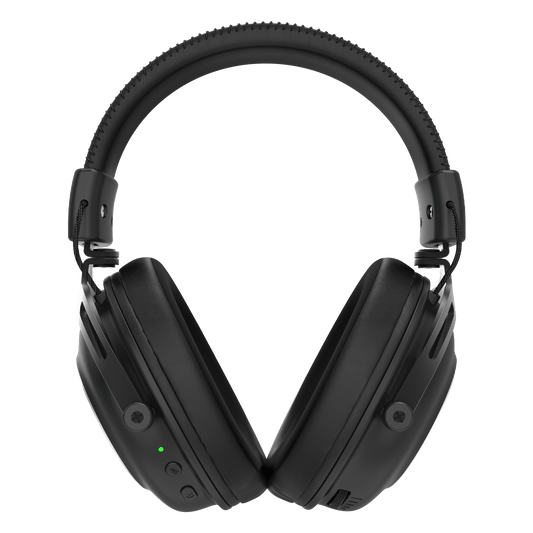 Redragon TITAN H894, Black over-ear wireless headphones shown from the front on a plain white background.